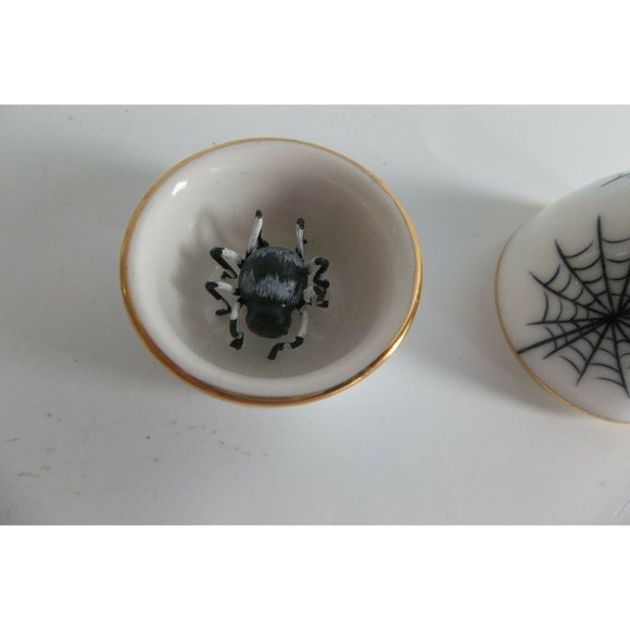 Orchid Designs trinket box Porcelain Spider Halloween - Picture 3 of 4